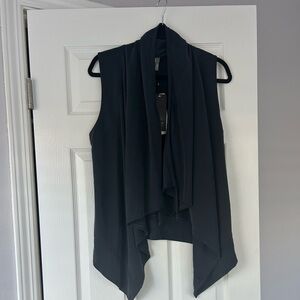 CALIA by Carrie Underwood Gray Waterfall Vest